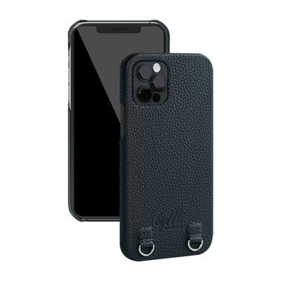 Hands Free Protective Iphone Case , Real Leather Mobile Phone Case With Detachable Strap